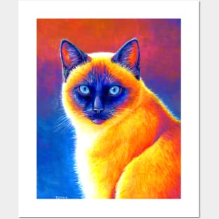 Jewel of the Orient Colorful Siamese Cat Posters and Art